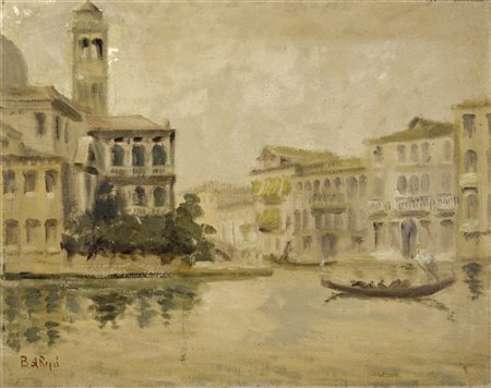 ANONIMO Venezia olio su tela 50x60 firma non decifrabile in basso a sinistra