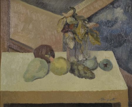 MONGATTI VAIRO Firenze 1934 Natura morta 1972 olio su tela 40x50 firma in...