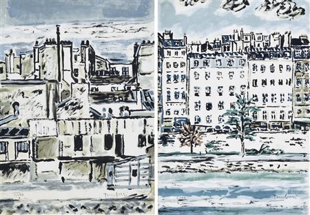 TAMBURI ORFEO Jesi 1910 - Parigi 1994 Parigi lotto di 2 serigrafie es. 4/100...