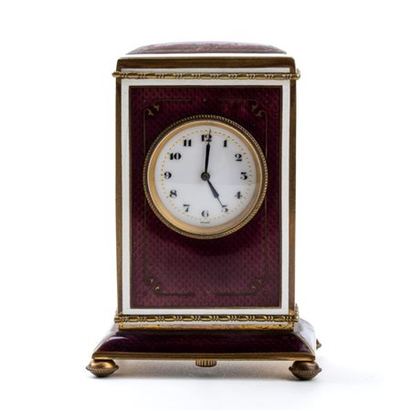  Orologio da tavolo Art Déco con smalti. Anni '20 - '30