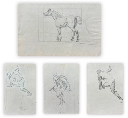 ANONIMO - Lotto unico composto da 4 disegni