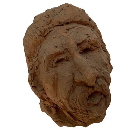 Angelo Bragalini (Fidenza 1913 - Bologna 1994) attr. Testa maschile in terracotta.