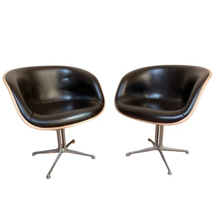 Coppia di poltrone La Fonda, Charles e Ray Eames per Herman Miller, anni '60.