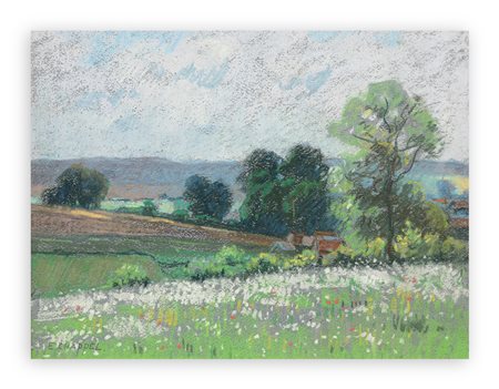 EDOUARD CHAPPEL (1859-1946) - Village sur les collines