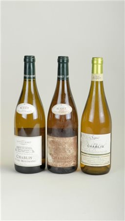 A lot of seven white wines including Burgundy and Chablis.