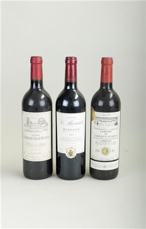 A lot of 9 different Bordeaux wines including Saint-Emillion grand cru and...