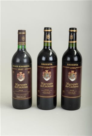 3x 1987 Marqués de Cáceres. Gran Reserve. Rioja.