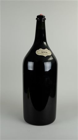 A Balthazar bottle of red wine, label missing. Italy.