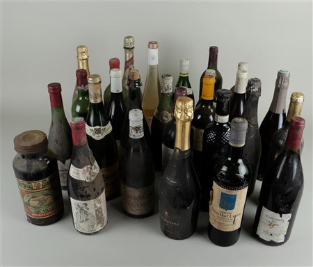 A large lot of various vintage wines including Boreaux and Champagne. Various...