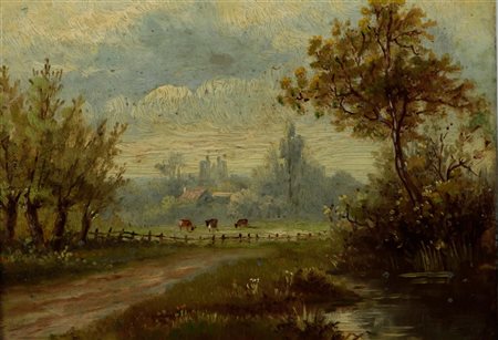 Albertus Jurardus van Prooijen (Groningen 1834 - 1898 Amsterdam), Landscape...
