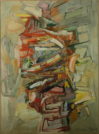 Paul Daviaud (1910 - 2010), 'Abstract, oil on board, signed (top...