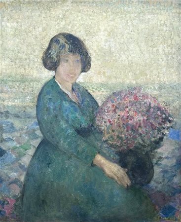Paul Joostens (Antwerp 1889 - 1960 Antwerp), Flower Girl, signed (lower...