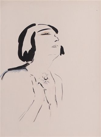 Kees van Dongen (Rotterdam 1877 - 1964 Monte Carlo), Prière, pochoir print...