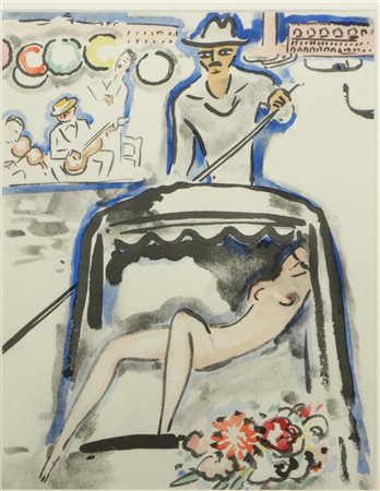 Kees van Dongen (Rotterdam 1877 - 1968 Monte Carlo, Monaco), Venice, Gondola,...
