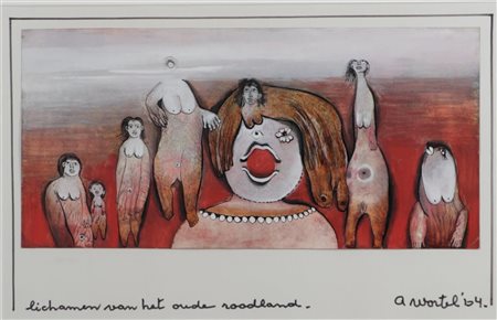 Ans Wortel (Alkmaar 1929 - 1996 Hilvarenbeek), Three works; 'When the clouds...