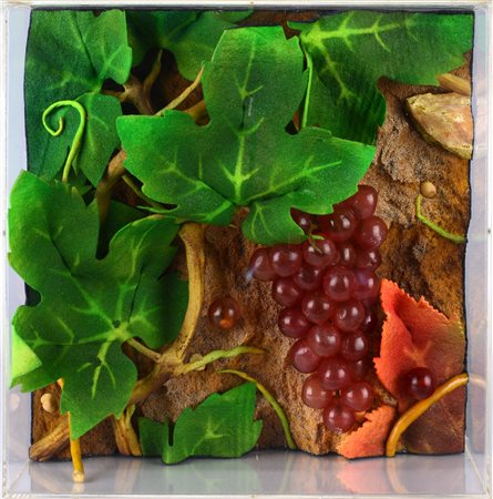 Piero Gilardi (Torino 1942-2023) Uva rossa Poliuretano espanso 30x30x10 cm...