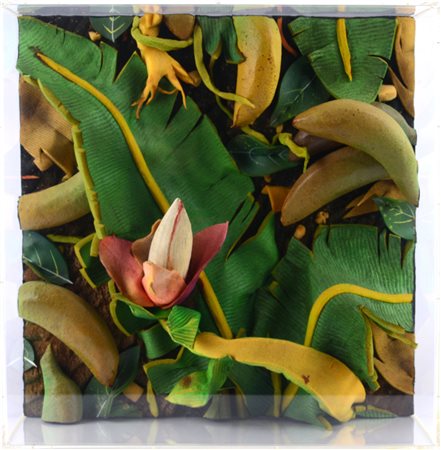 Piero Gilardi (Torino 1942-2023) Fiore di banano Poliuretano espanso 51x51 cm...