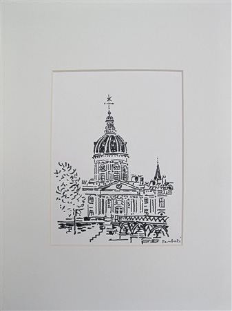 Orfeo Tamburi (Jesi 1910 - Ermont 1994) Ciel de Paris – V, L’Istitute e pont...