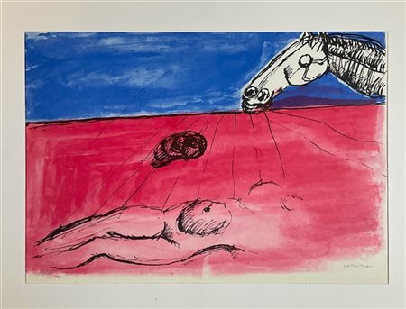 Bruno Cassinari "Senza titolo" 
litografia a colori
cm 24x33,5
firmata e numerat