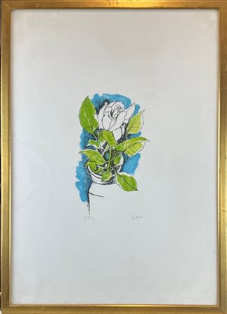 Renato Guttuso "Senza titolo" 
litografia - prova d'artista
cm 69x49
firmata in