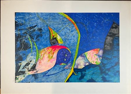 Gianni Dova "Senza titolo" 
serigrafia a colori
cm 91x65,5
firmata e numerata 13