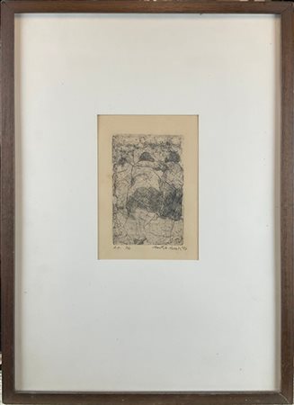 Duilio Rossoni "Tre donne" 1959
acquaforte - prova d'artista
(lastra cm 14,5x9;