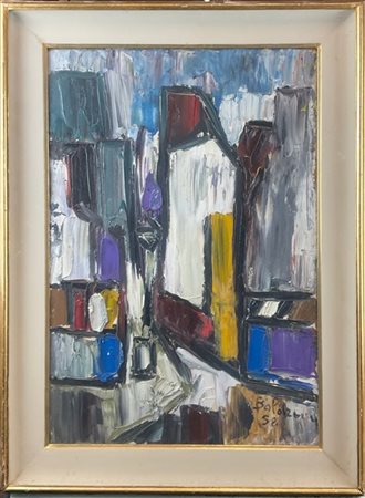 Gustavo Boldrini "Case a Parigi" 1958
olio su tela
cm 60x40
firmato e datato in