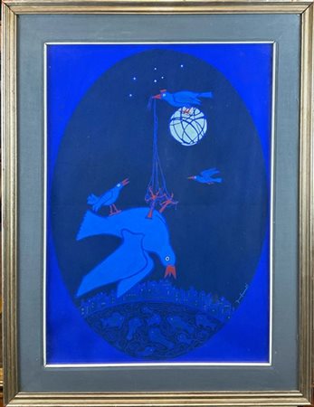 Francesco Casorati "Salvataggio" 1968
tempera su cartoncino
cm 68,5x48
firmato i