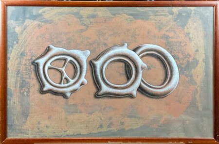 Carlos Forns Bada "Eslabones" 1990
acrilici su carta intelata
cm 53x80
siglato F