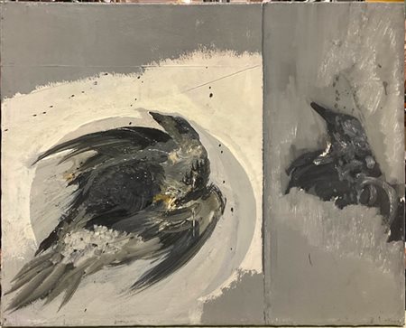 Adolfo Borgognoni "Uccello morto" 1966
olio su tela
cm 40x50
firmato, datato, ti