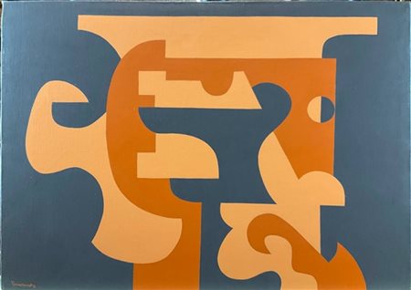 Stanley Tomshinsky "Visage vers l'est" 1971
acrilico su tela
cm 35x50
firmato in