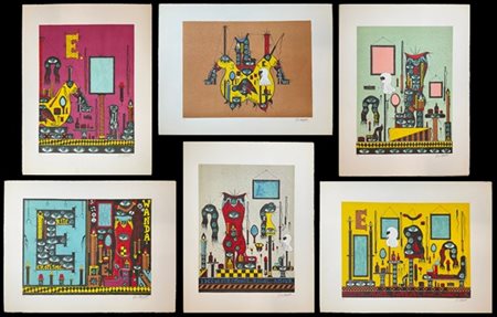 Guy Harloff "Le boudoir de Wanda" 1974
sei litografie a colori
cm 62,8x47,5 cad