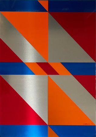 Edival Ramosa "Studio per gli elementi originari" 1972
serigrafia su alluminio
c