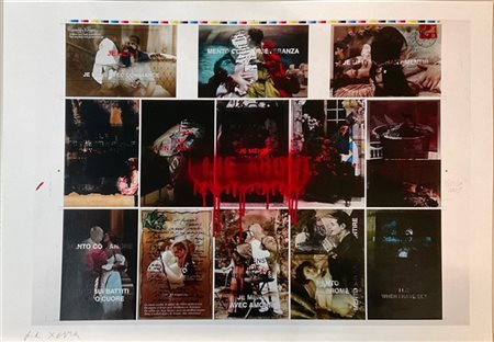 William Xerra "Io mento" 
stampa offset - prova d'artista
cm 29,5x42
firmata in