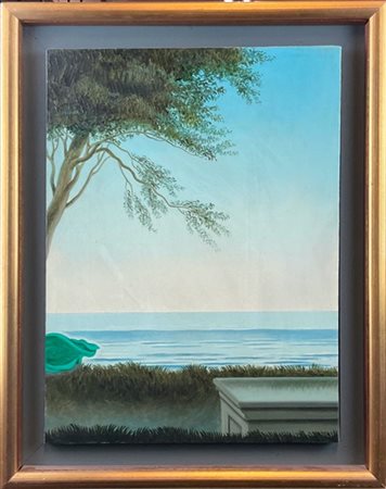 Paolo Collini "Visione in una mattina malinconica" 1990
olio su tela
cm 40x30
fi