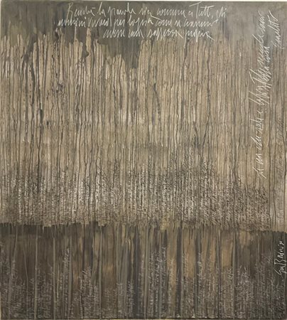 GIOVANNI BRUNO "Da Eraclito passando per Eliot" 
tecnica mista su carta intelata