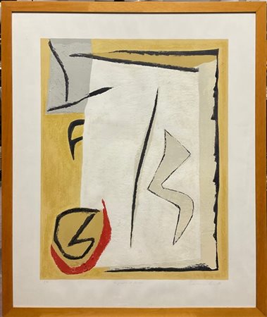 Tommaso Cascella "La finestra di Savinio" 
serigrafia materica a colori - prova