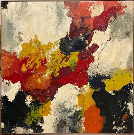 Angelo Serlenga "Grande incendio I/II Fase" 1967
olio e smalti su tela
cm 150x15
