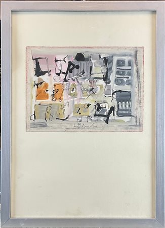 Sergio Dangelo "Senza titolo" 1961
tecnica mista su carta
cm 17,5x24,5
Firmata e