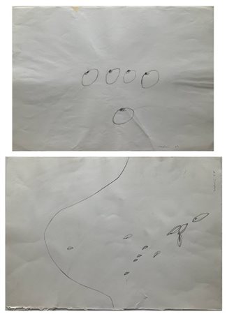 Ettore Sordini Due disegni a grafite su carta
cm 70x49 e cm 48x66
firmati e data