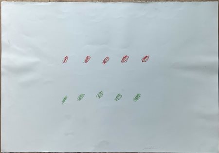 Ettore Sordini "Senza titolo" 
matita e pastelli su carta
cm 70x100
firmata in b