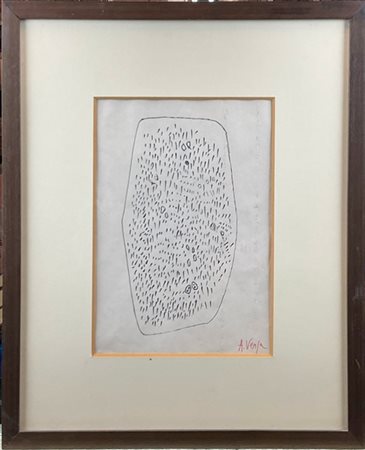 Angelo Verga "Senza titolo" primi anni '60
china su carta
cm 28x20
firmato in ba