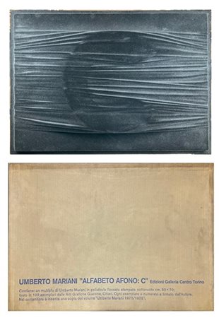 Umberto Mariani "Alfabeto afono: C" 
multiplo in polistirolo floccato stampato s