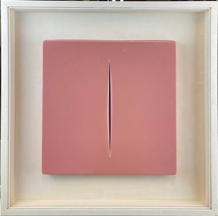 Lucio Fontana "Concetto spaziale" 1968
plastica, multiplo
cm 29x29x2
Achille Mau