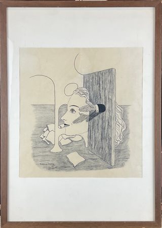 Maurice Henry "Senza titolo" 1936china e matita su cartacm 29,5x27,5firmato e