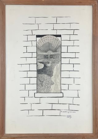 Maurice Henry "Au secours je me noie" 1961
collage e china su carta
cm 47x32
fir