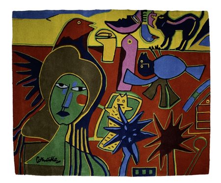 Guillaume Corneille "Sentimental Journey" 
multiplo - tappeto annodato a mano in