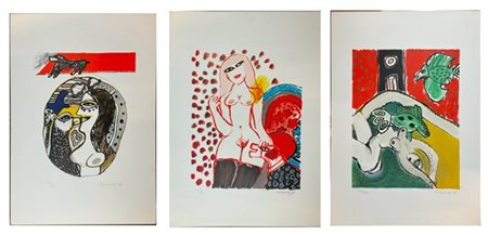 Guillaume Corneille Tre litografie a colori di diverso soggetto
cm 70x50
firmate
