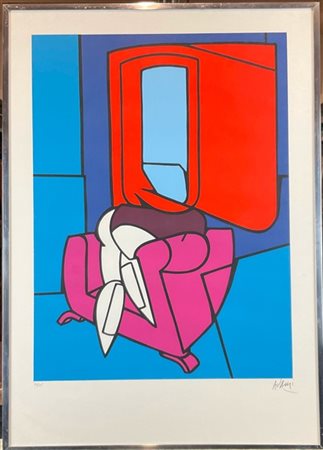Valerio Adami "Senza titolo" 
serigrafia a colori
cm 68,5x48,8
firmata e numerat