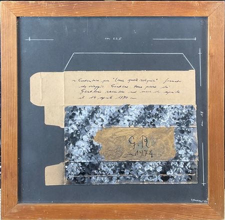 Sergio Emery "Senza titolo" 1979
tecnica mista e collage su cartoncino
cm 26x25,